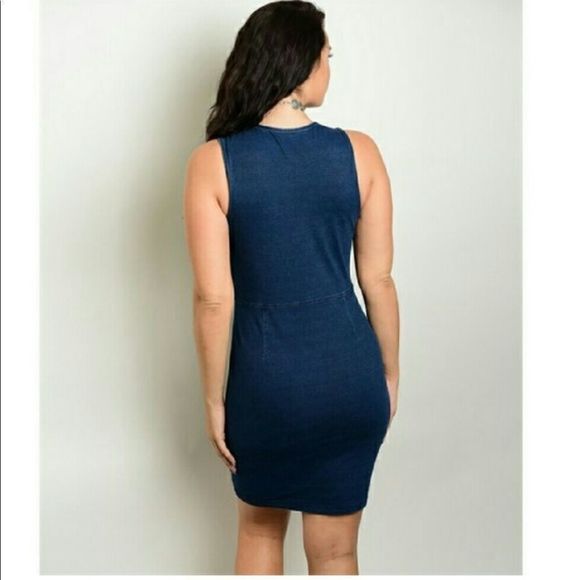Soft Denim Mini Dress - Picture 4 of 10